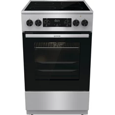 Gorenje GECS5C70XA inox, szabadonálló, kerámialapos, elektromos, főzőzóna: 4, sütő:70L, grill, tűzhely