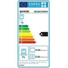 Gorenje GECS6C70WPA kerámialapos elektromos tűzhely Gorenje GECS6C70WPA kerámialapos elektromos tűzhely