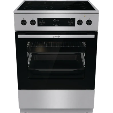 Gorenje GECS6C70XPA inox-fekete, szabdonálló, kerámialapos, főzőzóna:4, sütőtér:71L, tűzhely