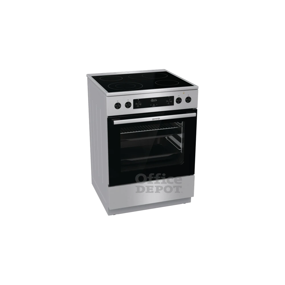 Gorenje GECS6C70XPA inox-fekete, szabdonálló, kerámialapos, főzőzóna:4, sütőtér:71L, tűzhely