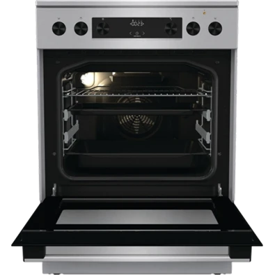 Gorenje GECS6C70XPA inox-fekete, szabdonálló, kerámialapos, főzőzóna:4, sütőtér:71L, tűzhely