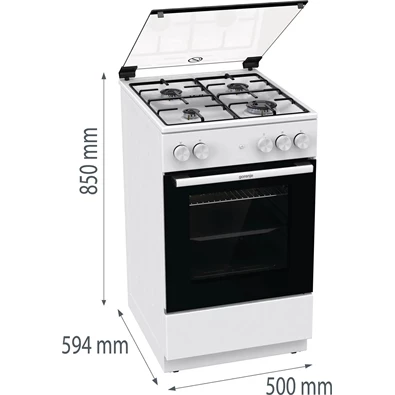 Gorenje GG5A13WJ gáztűzhely Gorenje GG5A13WJ gáztűzhely
