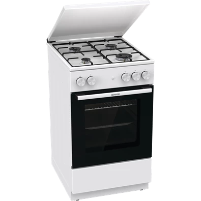 Gorenje GG5A14WJ fehér, szabadonálló, gáz, főzőzóna: 4, sütő:77L, tűzhely