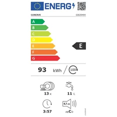 Gorenje GI62040X beépíthető 13 terítékes mosogatógép Gorenje GI62040X beépíthető 13 terítékes mosogatógép
