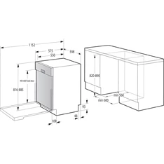 Gorenje GI642E90 beépíthető 13 terítékes mosogatógép Gorenje GI642E90 beépíthető 13 terítékes mosogatógép
