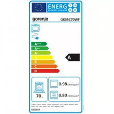 Gorenje GKS5C70WF fehér kombinált tűzhely Gorenje GKS5C70WF fehér kombinált tűzhely