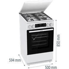Gorenje GKS5C72WF kombinált gáztűzhely Gorenje GKS5C72WF kombinált gáztűzhely