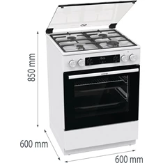 Gorenje GKS6C70WF kombinált tűzhely Gorenje GKS6C70WF kombinált tűzhely
