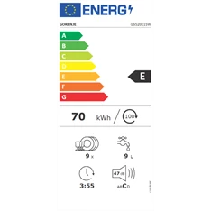 Gorenje GS520E15W keskeny 9 terítékes mosogatógép