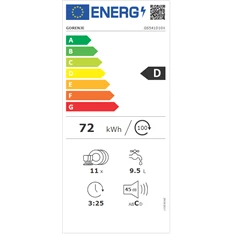 Gorenje GS541D10X keskeny 11 terítékes inox mosogatógép Gorenje GS541D10X keskeny 11 terítékes inox mosogatógép