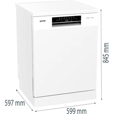 Gorenje GS642E90W fehér, programok száma: 6, szabadonálló, 13 terítékes mosogatógép 