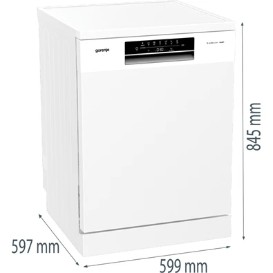 Gorenje GS642E90W fehér, programok száma: 6, szabadonálló, 13 terítékes mosogatógép 