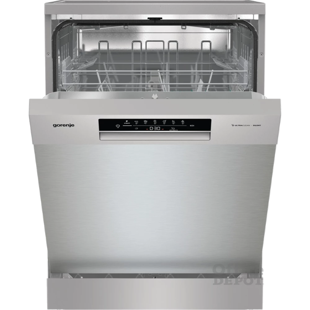 Gorenje GS643E90X inox, programok száma: 6, szabadonálló, 16 terítékes mosogatógép 