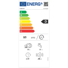 Gorenje GV16D beépíthető 16 terítékes mosogatógép Gorenje GV16D beépíthető 16 terítékes mosogatógép