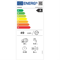 Gorenje GV693A65UVAD beépíthető mosogatógép Gorenje GV693A65UVAD beépíthető mosogatógép