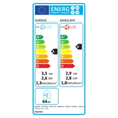 Gorenje KAM35 BHP 2,9/3,5kW hűtő-fűtő wifis mobil klíma Gorenje KAM35 BHP 2,9/3,5kW hűtő-fűtő wifis mobil klíma