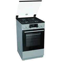 Gorenje K 5341 SJ inox, szabadonálló, gáz, kombinált, főzőzóna: 4, sütő:62L, grill, tűzhely