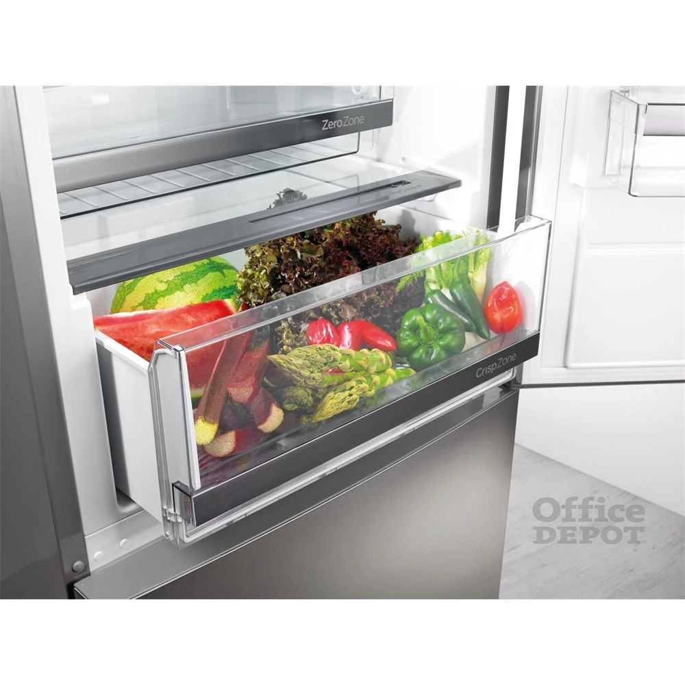 Gorenje NRK6192AS4 szürke, alulfagyasztós, Hűtő:207L, Fagyasztó:97L, No frost Plus hűtőszekrény