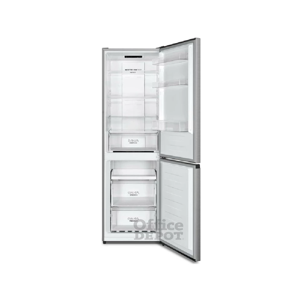 Gorenje NRK619EPXL4 inox, alulfagyasztós, Hűtő:207L, Fagyasztó:97L, No frost Plus hűtőszekrény