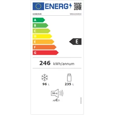 Gorenje NRK6202ES4 alulfagyasztós hűtőszekrény Gorenje NRK6202ES4 alulfagyasztós hűtőszekrény
