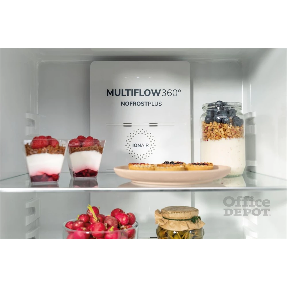 Gorenje NRK6202ES4 inox, alulfagyasztós, Hűtő:235L, Fagyasztó:96L, No frost Plus hűtőszekrény