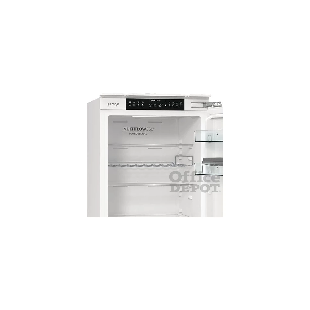 Gorenje NRKI517E62WF fehér, alulfagyasztós, beépíthető, Hűtő:176L, Fagyasztó:76L, No frost hűtőszekrény
