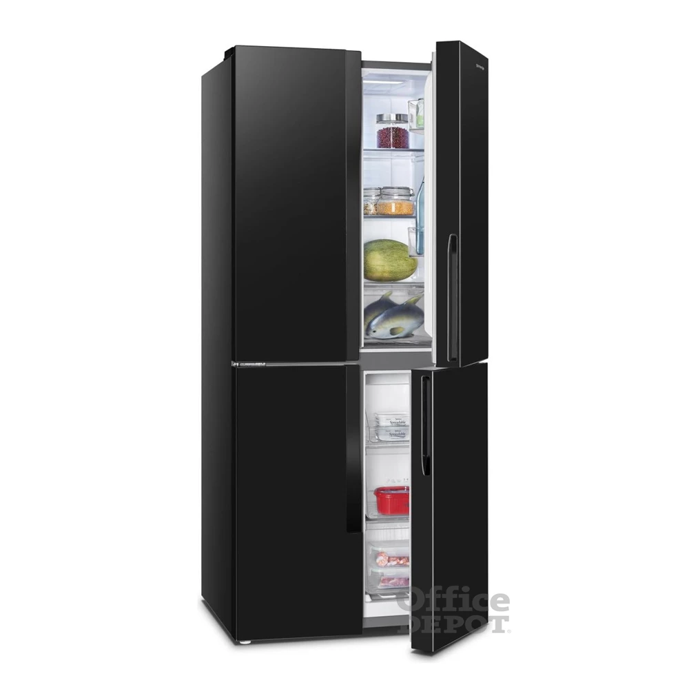 Gorenje NRM818EMB fekete, Side-by-Side, Hűtő:278L, Fagyasztó:149L, No frost hűtőszekrény