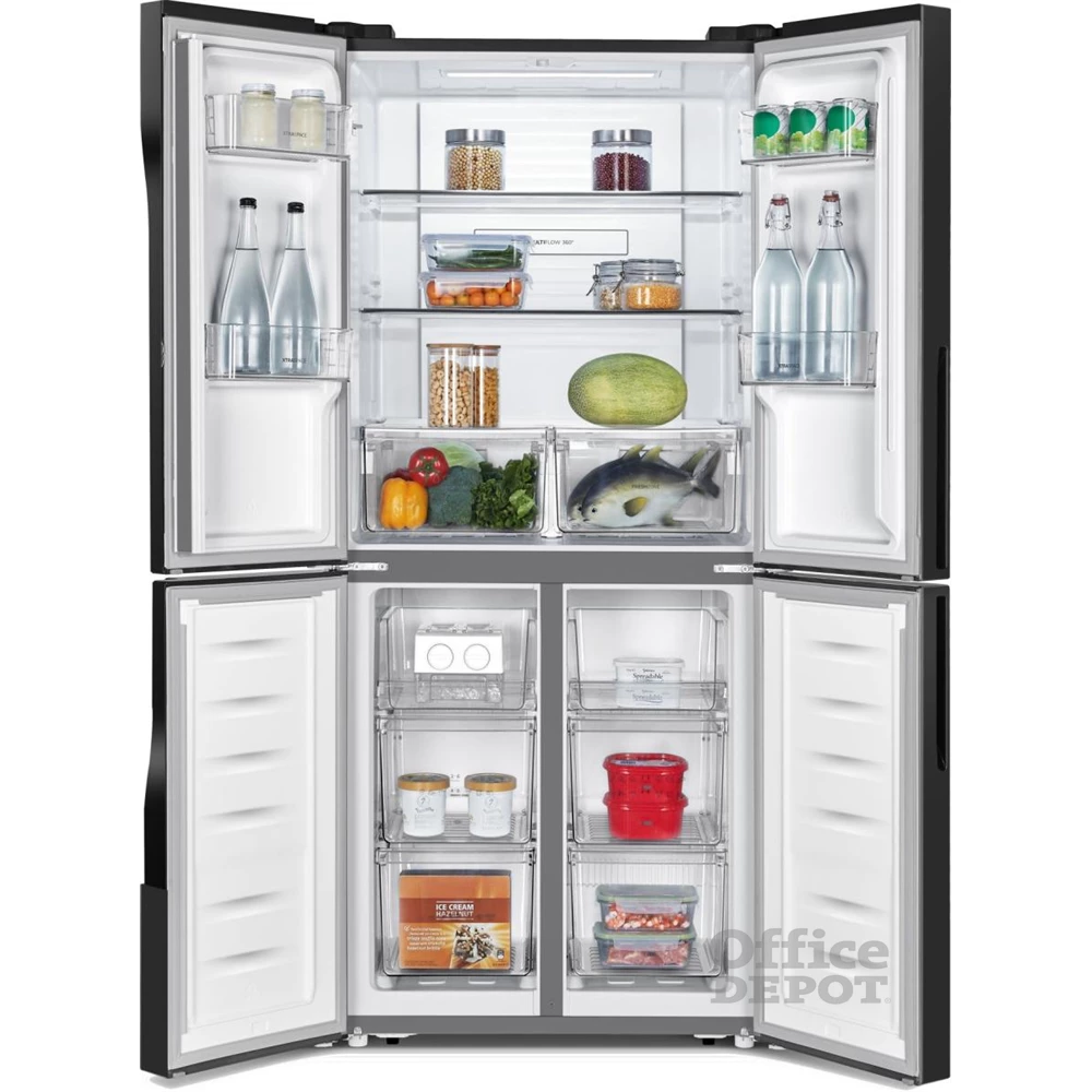 Gorenje NRM818EMB fekete, Side-by-Side, Hűtő:278L, Fagyasztó:149L, No frost hűtőszekrény
