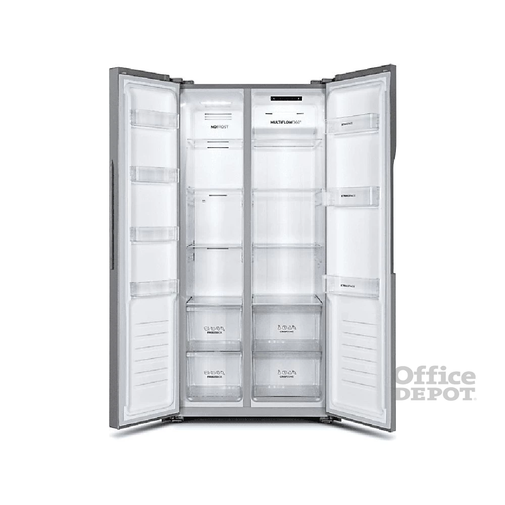 Gorenje NRS8182KX ezüst, Side-by-Side, Hűtő:266L, hűtőszekrény