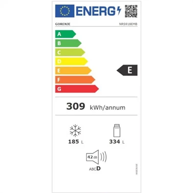 Gorenje NRS918EMB Side-by-side fekete hűtőszekrény Gorenje NRS918EMB Side-by-side fekete hűtőszekrény
