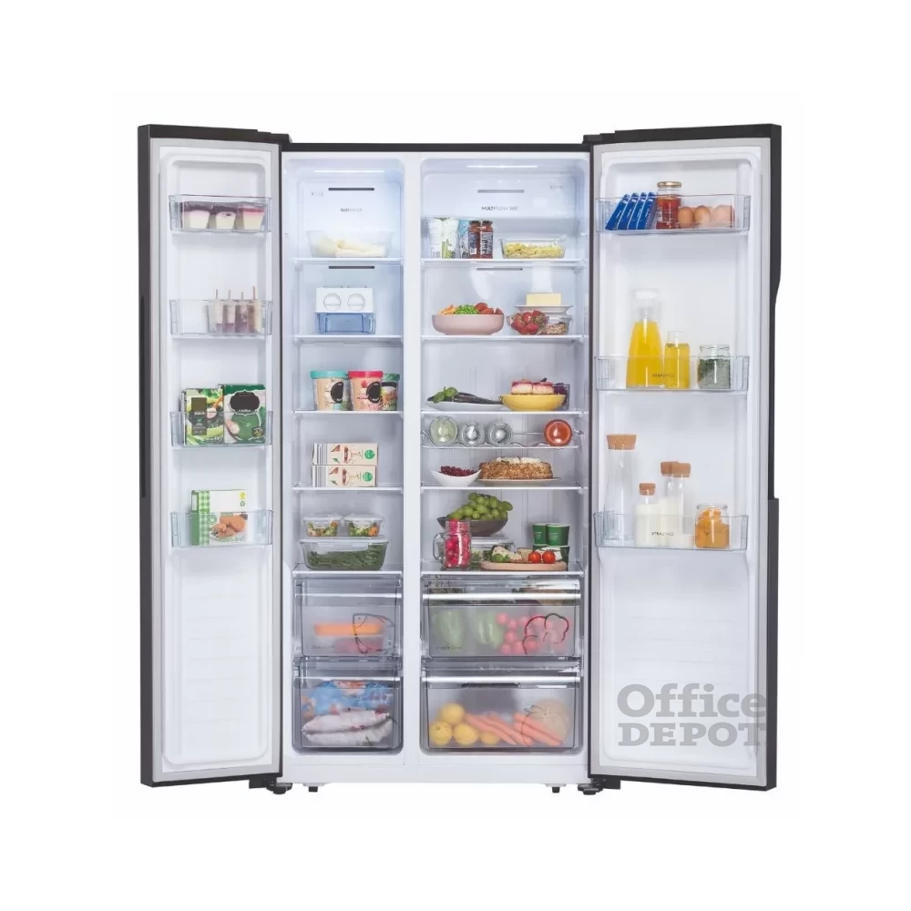 Gorenje NRS918EMB fekete, Side-by-Side, Hűtő:334L, Fagyasztó:185L, No frost Plus hűtőszekrény