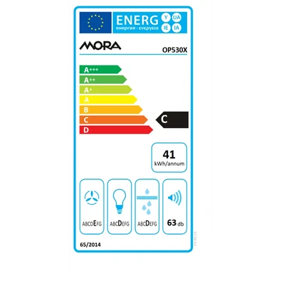 Mora OP530X ezüst, hagyományos, méret:50cm, zajszint:63dB, páraelszívó