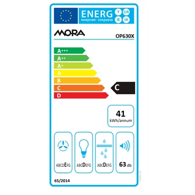 Mora OP630X ezüst, hagyományos, méret:60cm, zajszint:63dB, páraelszívó