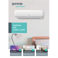 Gorenje Pandora 5,3KW split klíma csepptálca fűtéssel, beépített WIFI PANDORA53 KG