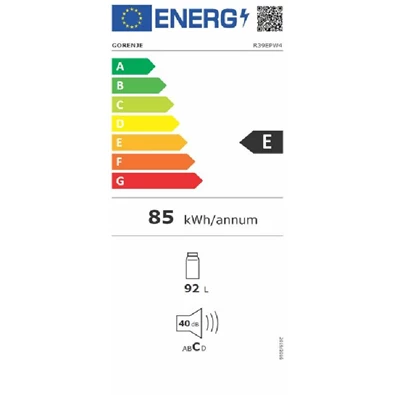 Gorenje R39EPW4 egyajtós hűtőszekrény Gorenje R39EPW4 egyajtós hűtőszekrény
