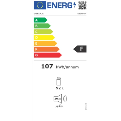 Gorenje R39FPW4 egyajtós hűtőszekrény Gorenje R39FPW4 egyajtós hűtőszekrény
