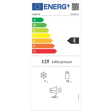 Gorenje RB39EPW4 egyajtós hűtőszekrény Gorenje RB39EPW4 egyajtós hűtőszekrény