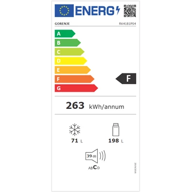 Gorenje RK4181PS4 inox alulfagyasztós hűtőszekrény Gorenje RK4181PS4 inox alulfagyasztós hűtőszekrény