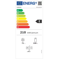 Gorenje RK4182PW4 alulfagyasztós hűtőszekrény Gorenje RK4182PW4 alulfagyasztós hűtőszekrény