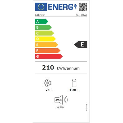 Gorenje RK4182PW4 alulfagyasztós hűtőszekrény Gorenje RK4182PW4 alulfagyasztós hűtőszekrény