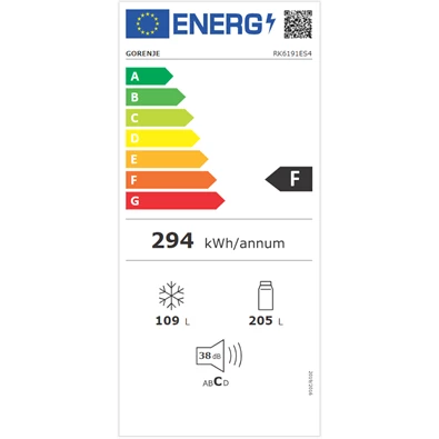 Gorenje RK6191ES4 inox alulfagyasztós hűtőszekrény Gorenje RK6191ES4 inox alulfagyasztós hűtőszekrény