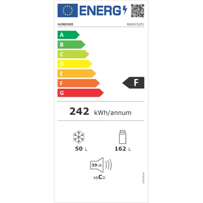 Gorenje RKI4151P1 beépíthető alulfagyasztós hűtőszekrény Gorenje RKI4151P1 beépíthető alulfagyasztós hűtőszekrény