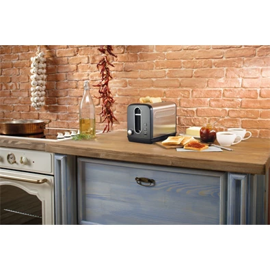 Gorenje T1100CLBK Classico inox-fekete 2 szeletes kenyérpirító Gorenje T1100CLBK Classico inox-fekete 2 szeletes kenyérpirító