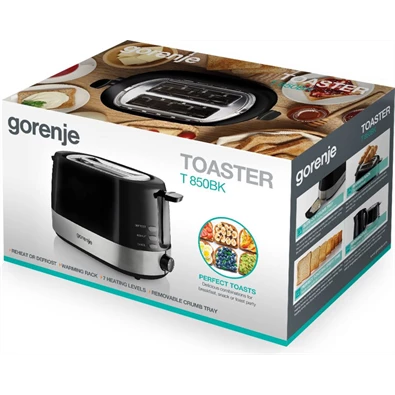 Gorenje T850BK fekete 2 szeletes kenyérpirító Gorenje T850BK fekete 2 szeletes kenyérpirító