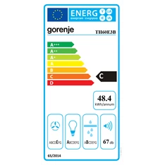 Gorenje TH60E3B fekete teleszkópos páraelszívó