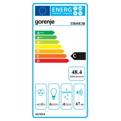 Gorenje TH60E3B fekete teleszkópos páraelszívó