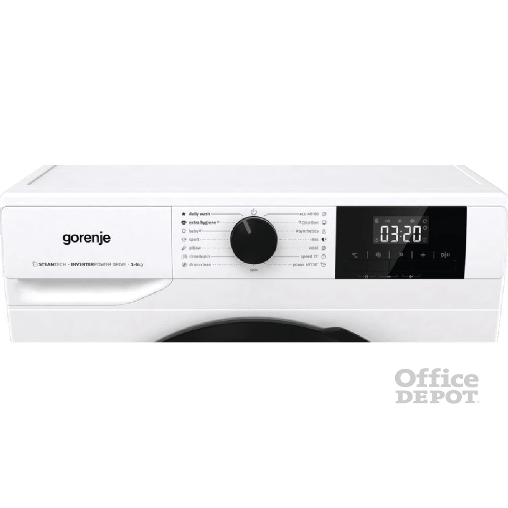 Gorenje W1NGPI61SBS fehér, elöltöltős, max.1000ford., 6 kg, mosógép