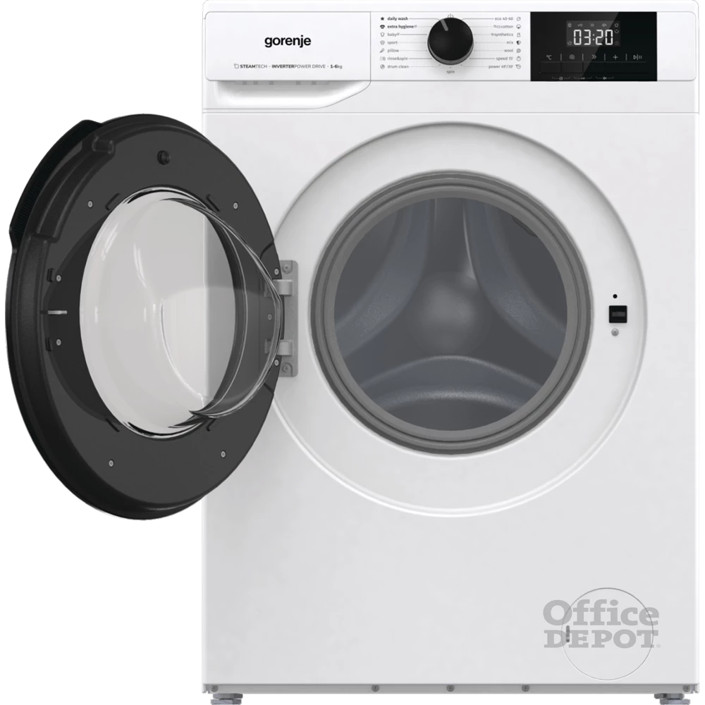 Gorenje W1NGPI61SBS fehér, elöltöltős, max.1000ford., 6 kg, mosógép