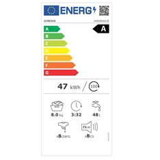 Gorenje WNEI84AS/B fekete 8 kg elöltöltös mosógép Gorenje WNEI84AS/B fekete 8 kg elöltöltös mosógép