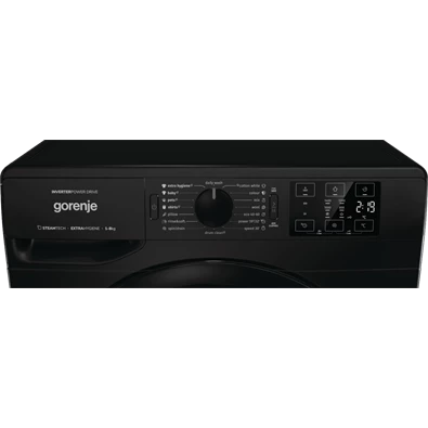 Gorenje WNEI84AS/B fekete 8 kg elöltöltös mosógép Gorenje WNEI84AS/B fekete 8 kg elöltöltös mosógép
